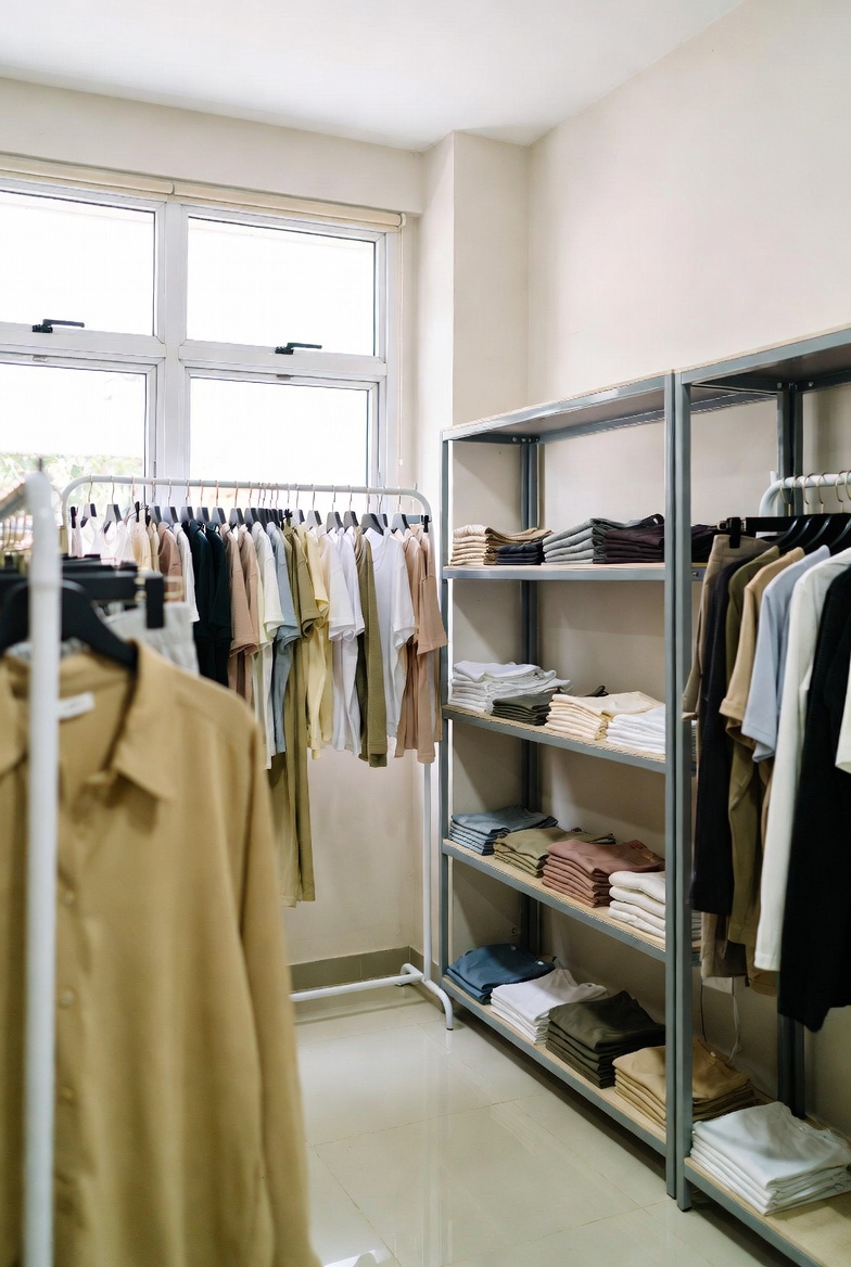 Folded garments detail